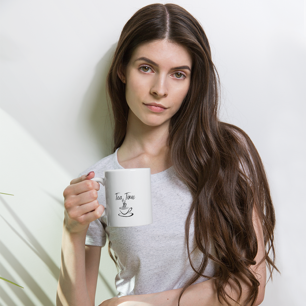 Tea Time White glossy mug